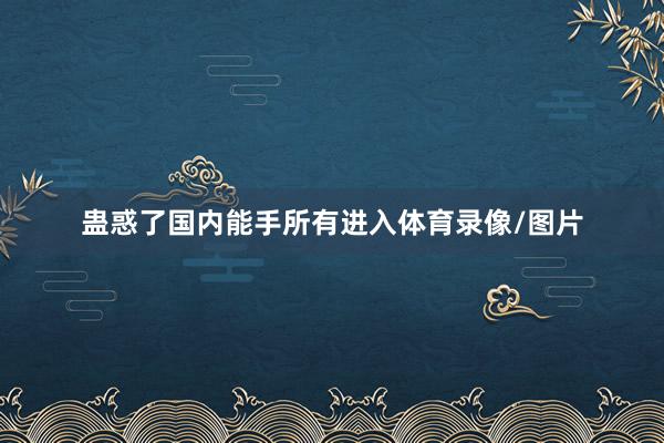 蛊惑了国内能手所有进入体育录像/图片