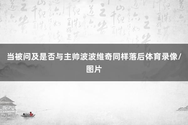 当被问及是否与主帅波波维奇同样落后体育录像/图片