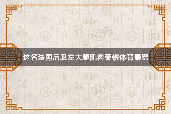 这名法国后卫左大腿肌肉受伤体育集锦