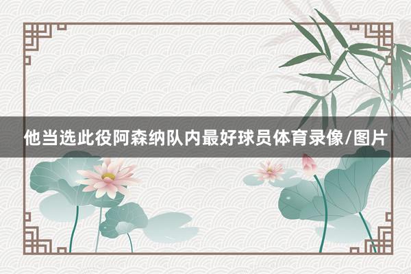 他当选此役阿森纳队内最好球员体育录像/图片