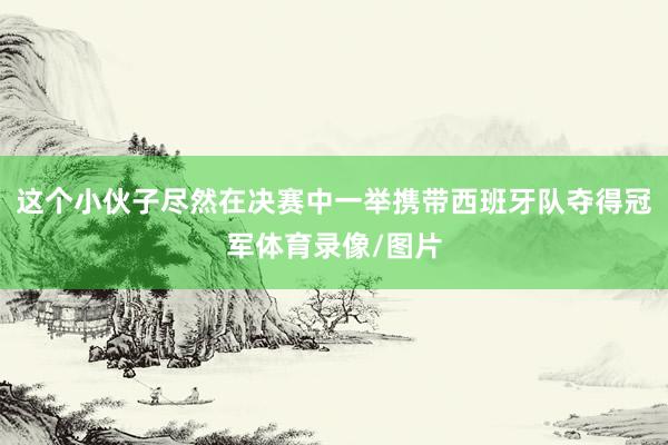 这个小伙子尽然在决赛中一举携带西班牙队夺得冠军体育录像/图片