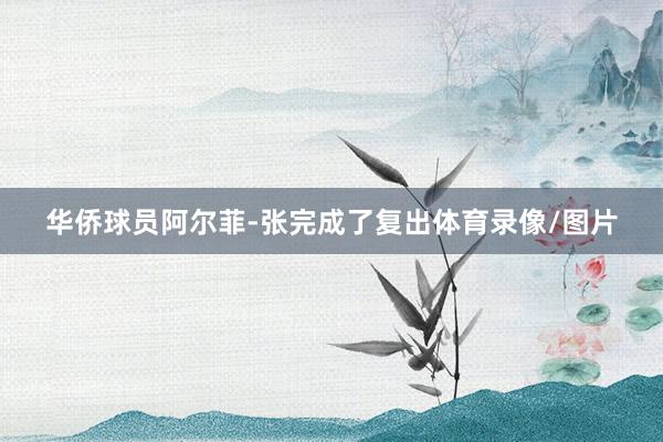 华侨球员阿尔菲-张完成了复出体育录像/图片