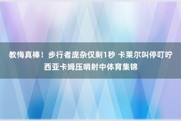 教悔真棒！步行者庞杂仅剩1秒 卡莱尔叫停叮咛西亚卡姆压哨射中体育集锦