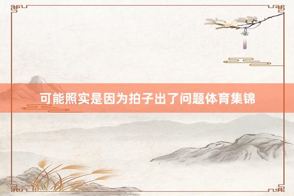 可能照实是因为拍子出了问题体育集锦