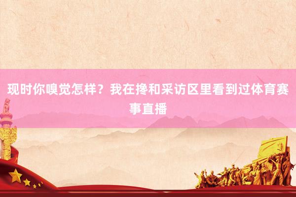 现时你嗅觉怎样?我在搀和采访区里看到过体育赛事直播