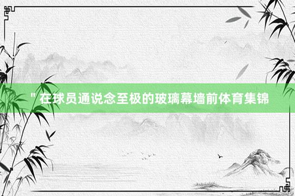 ＂在球员通说念至极的玻璃幕墙前体育集锦