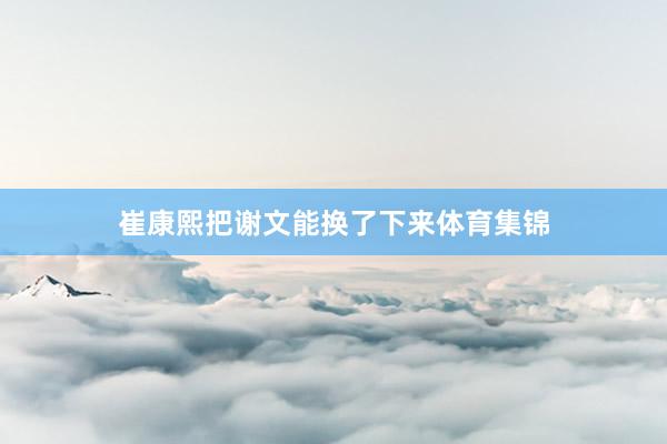崔康熙把谢文能换了下来体育集锦