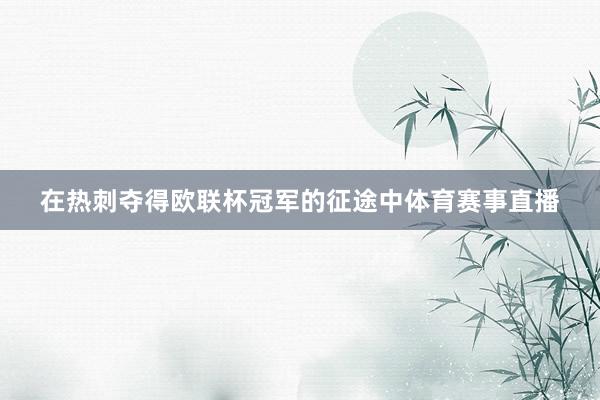 在热刺夺得欧联杯冠军的征途中体育赛事直播