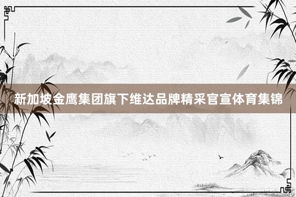 新加坡金鹰集团旗下维达品牌精采官宣体育集锦