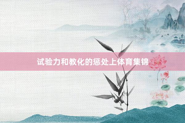 试验力和教化的惩处上体育集锦