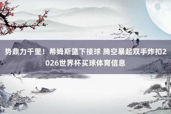 势鼎力千里！希姆斯篮下接球 腾空暴起双手炸扣2026世界杯买球体育信息