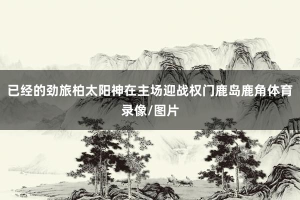 已经的劲旅柏太阳神在主场迎战权门鹿岛鹿角体育录像/图片