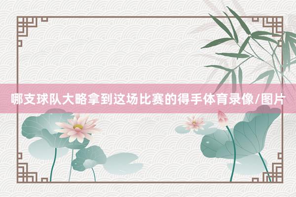 哪支球队大略拿到这场比赛的得手体育录像/图片